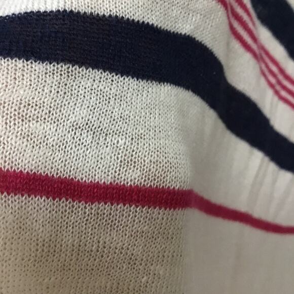Joie White Multi-Striped Linen Sweater - Picture 8 of 9